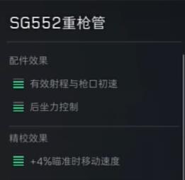 三角洲行动SG552配件推荐