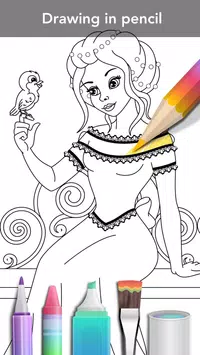 公主填色本Princess Coloring v3.3.1截图2