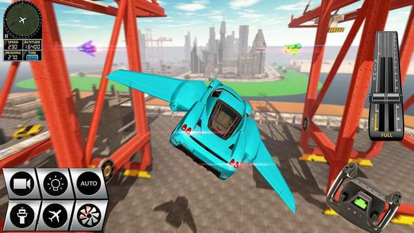 Futuristic Flying Car Racer(未来飞行赛车手免费游戏) v1.5截图2