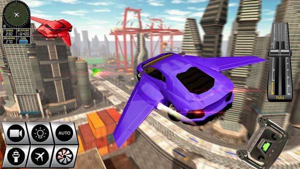 Futuristic Flying Car Racer(未来飞行赛车手免费游戏) v1.5截图3