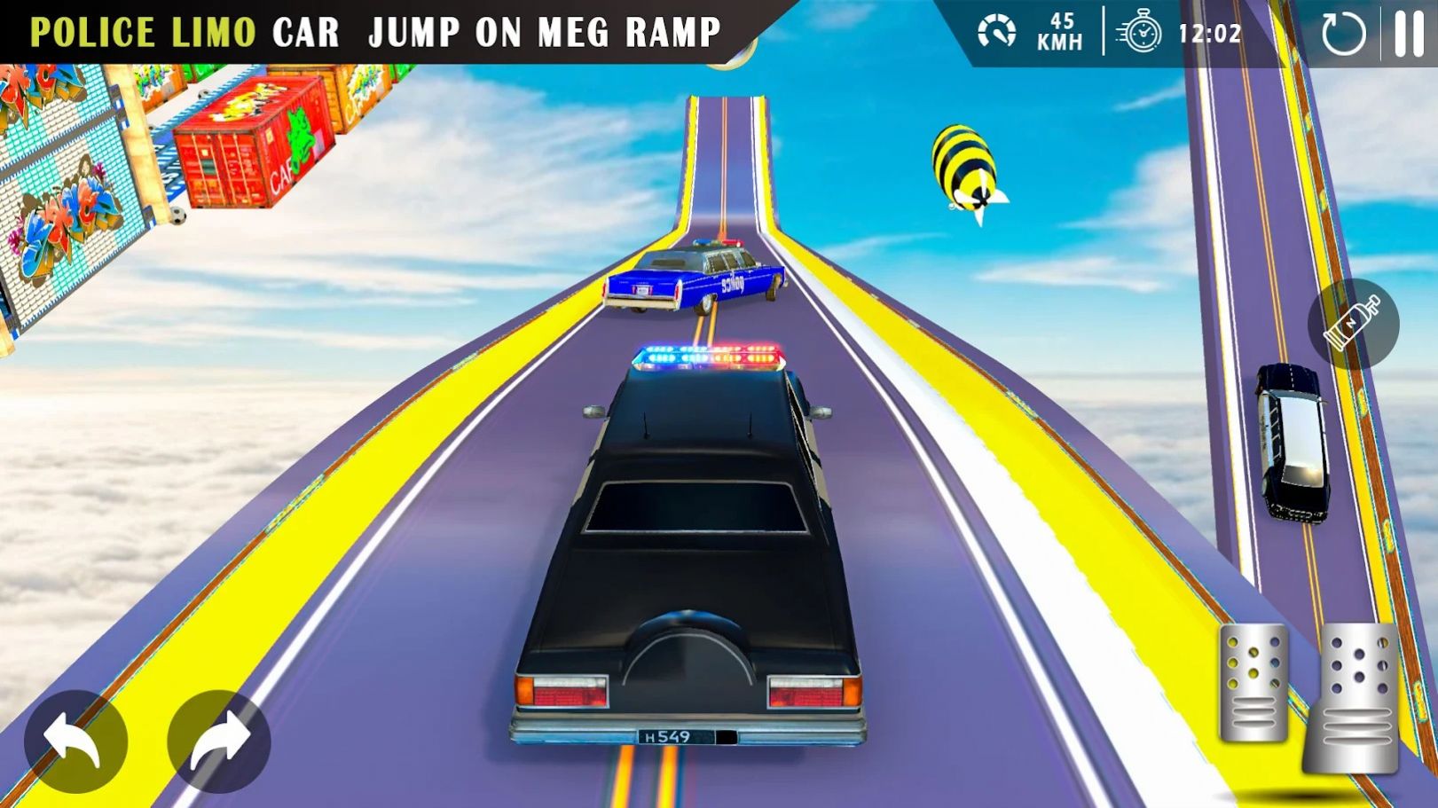 Mega Ramp Police Limousine(超长豪华警车赛车) v1.0截图3