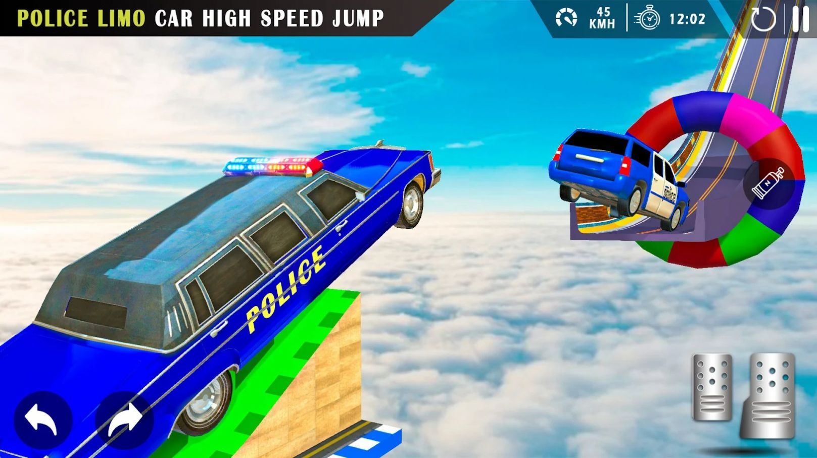 Mega Ramp Police Limousine(超长豪华警车赛车) v1.0截图4