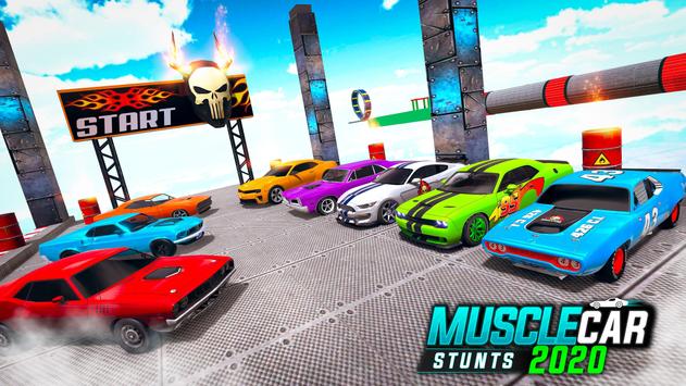 危险的高空肌肉车特技(Muscle Car Stunts 2020) v3.9截图1