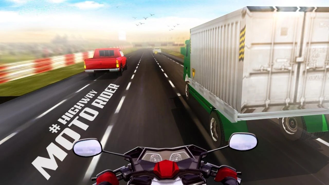 公路摩托车竞速赛游戏(Highway Moto Rider Traffic Race) v5.0.6截图1