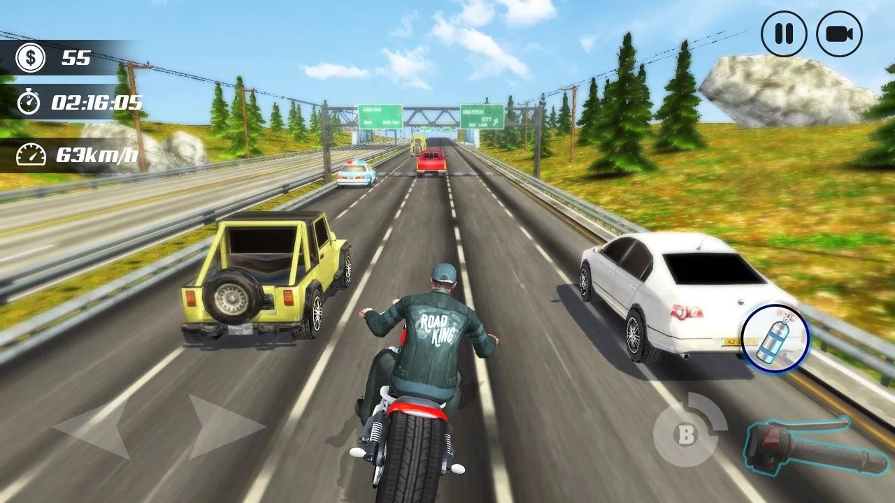 公路摩托车竞速赛游戏(Highway Moto Rider Traffic Race) v5.0.6截图4