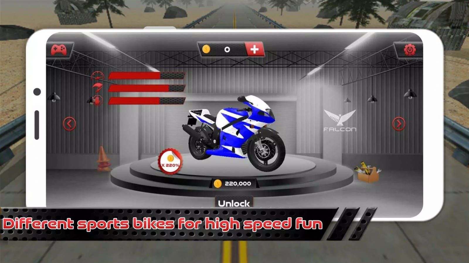 公路摩托漂移Moto Biker v2.4截图1