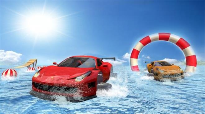 真正的水冲浪车模拟器(Real Water Surfer Car Simulator 3D)截图2