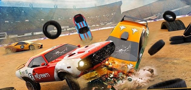 拆迁赛车撞车特技Demolition Racing Car Crash Stunts v1.0截图1