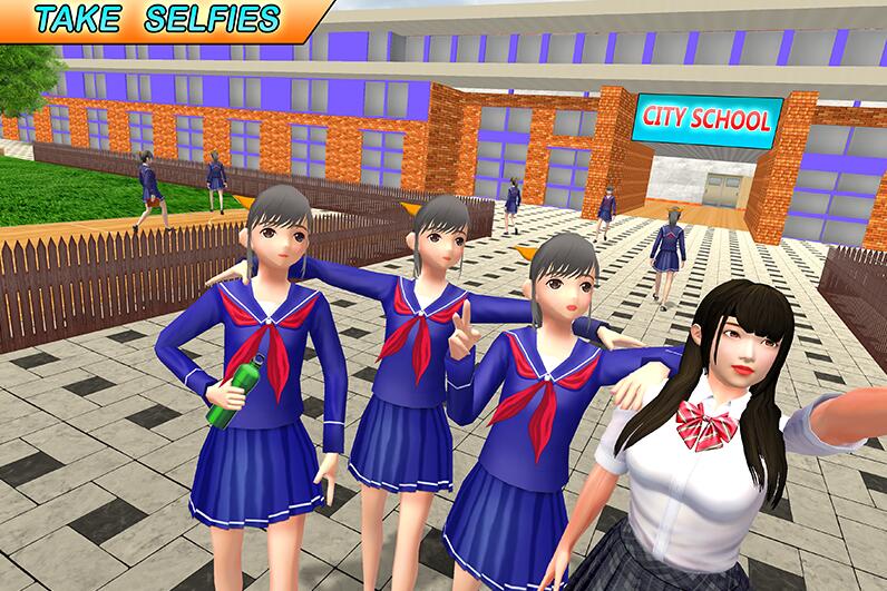 High School Life: Girl Simulator(高中乐趣虚拟女孩游戏)截图2