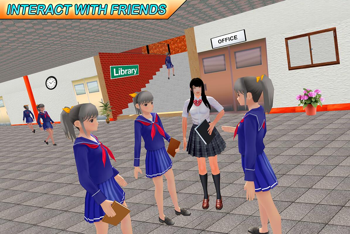 High School Life: Girl Simulator(高中乐趣虚拟女孩游戏)截图5