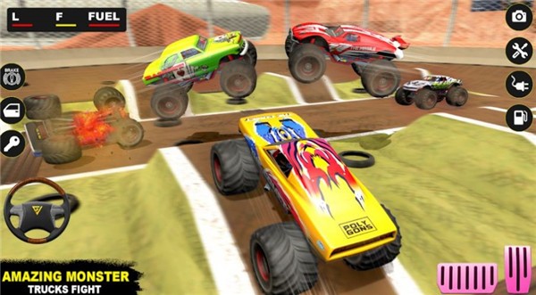 德比沙漠卡车(Monster Derby Truck Fighting) v1.0.1截图1